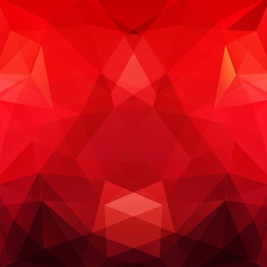 Geometrik desen, kırmızı tonlarda çokgen üçgen vektör arkaplanı. Görüntü düzeni
