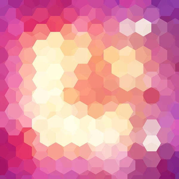 Fond vectoriel avec hexagones jaunes et roses. Peut être utilisé dans la conception de couverture, conception de livre, fond de site Web. Illustration vectorielle — Image vectorielle