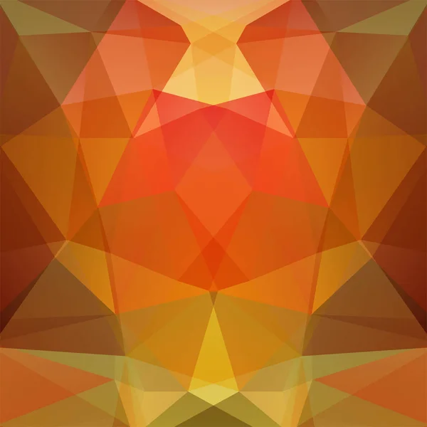 Latar belakang yang terbuat dari segitiga oranye. Komposisi persegi dengan bentuk geometris. Eps 10 - Stok Vektor