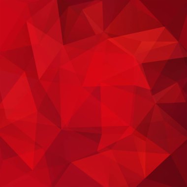 Soyut poligonal vektör arka plan. Kırmızı geometrik vektör çizim. Yaratıcı tasarım şablonu.