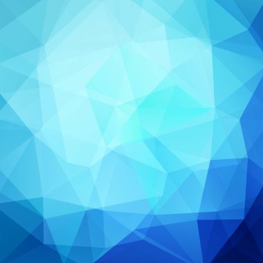 Soyut mavi mozaik arka plan. Üçgen geometrik arkaplan. Tasarım elemanları. Vektör illüstrasyonu