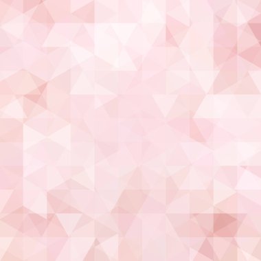 Pastel pembe, beyaz geometrik şekiller arka plan. Soyut üçgen geometrik arka plan. Mozaik desen. Vektör Eps 10. Vektör çizim