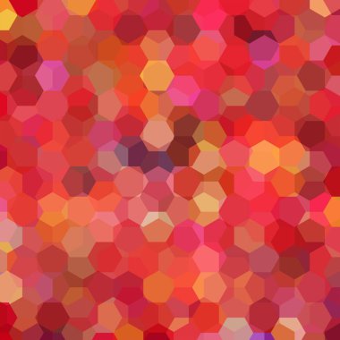 Kırmızı, turuncu altıgenler ile vektör arka plan. Kullanılabilir kapak tasarımı, kitap tasarımı, Web sitesi arka plan. Vektör çizim