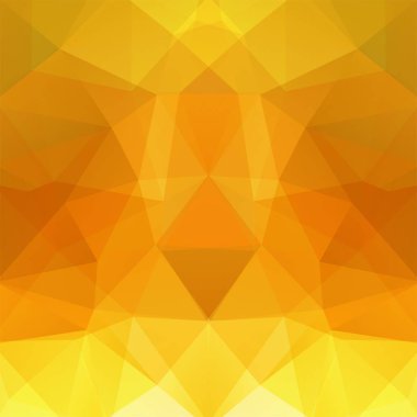 Arka plan sarı, turuncu üçgenler oluşan. İş sunumları veya web şablonu afiş afiş için geometrik tasarım. Vektör çizim