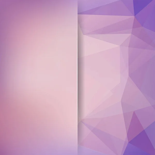 Hintergrund aus pastellrosa Dreiecken. quadratische Komposition mit geometrischen Formen und Unschärfelement. Folge 10 — Stockvektor