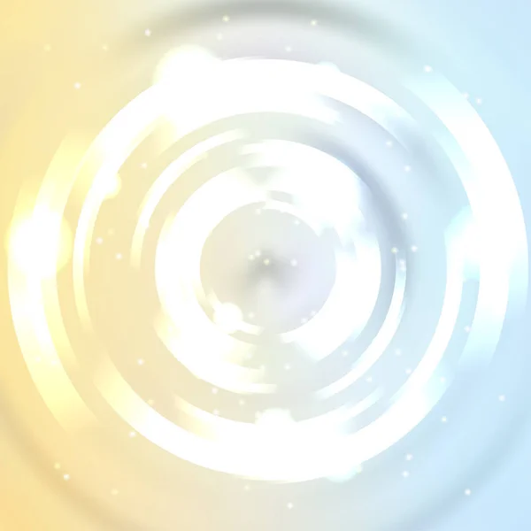 Astratto sfondo colorato, brillante tunnel cerchio. Elegante carta da parati geometrica moderna. Illustrazione vettoriale. Colori blu pastello, beige, bianco . — Vettoriale Stock