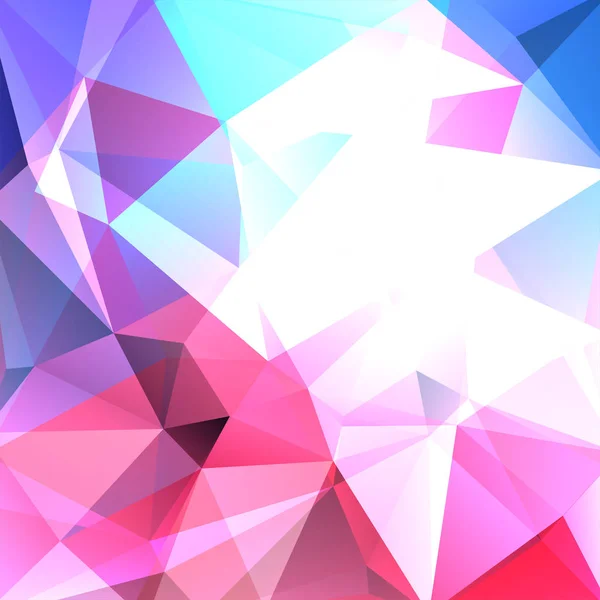 Fond vectoriel polygonal. Peut être utilisé dans la conception de couverture, conception de livre, fond de site Web. Illustration vectorielle. Couleurs rose, bleu, blanc . — Image vectorielle