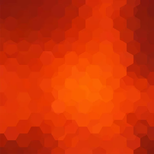 Abstract background consisting of red, orange hexagons. Geometric design for business presentations or web template banner flyer. Vector illustration — Stock Vector