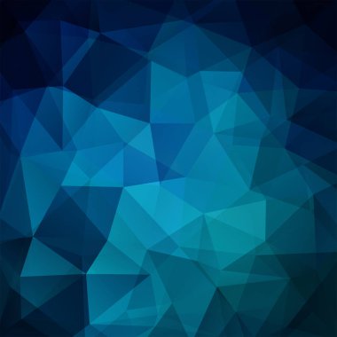 Mavi üçgenlerden oluşan bir arka plan. Geometrik şekilli kare bileşim. Eps 10