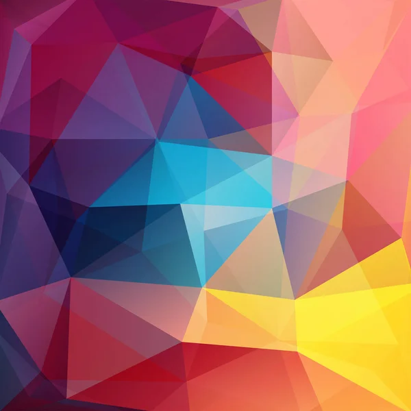Fundo colorido abstrato composto por triângulos rosa, azul, amarelo. Design geométrico para apresentações de negócios ou panfleto de banner de modelo web. Ilustração vetorial —  Vetores de Stock