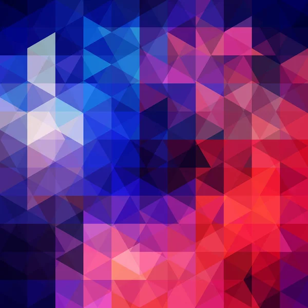 Абстрактный фон, состоящий из красных, синих треугольников. Геометрический дизайн для бизнес-презентаций или веб-рекламы. Векторная иллюстрация — стоковый вектор