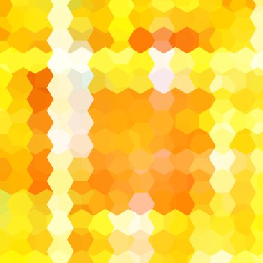 Soyut sarı, turuncu, beyaz altıgenler arka plan vektör. Geometrik vektör çizim. Yaratıcı tasarım şablonu.