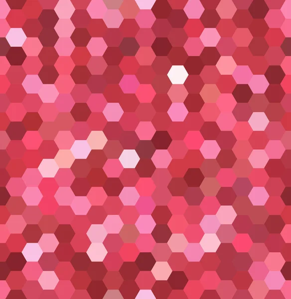 Abstrakt sömlös bakgrund som består av röda, rosa hexagoner. Geometriska design för företagspresentationer eller web mall för banner flyer. Vektorillustration — Stock vektor