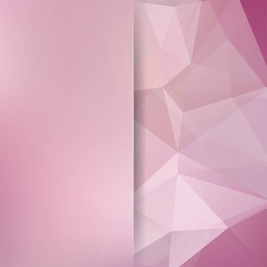 Soyut çokgen vektör arkaplanı. Pastel pembe geometrik vektör çizimi. Yaratıcı tasarım şablonu. Tasarım için soyut vektör arkaplanı