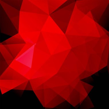 Arka plan kırmızı, Siyah üçgen yaptı. Geometrik şekiller ile kare kompozisyon. EPS 10