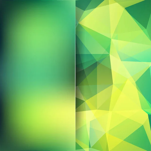 Polygonal vector background. Blur background. Can be used in cover design, book design, website background. Vector illustration. Yellow, green colors. — Stock Vector