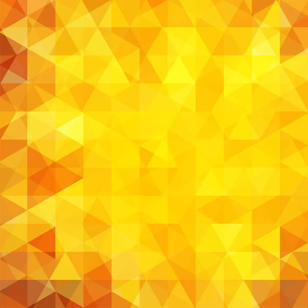 Abstraktní mozaika pozadí. Geometrické pozadí trojúhelníku. Designové prvky. Vektorová ilustrace. Žluté, oranžové barvy. — Stockový vektor