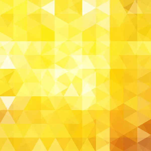 Fondo abstracto de mosaico amarillo. Fondo geométrico triangular. Elementos de diseño. Ilustración vectorial — Archivo Imágenes Vectoriales
