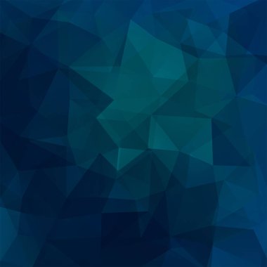 Geometrik desen, çokgen üçgen mavi tonu arka planda vektör. İllüstrasyon model