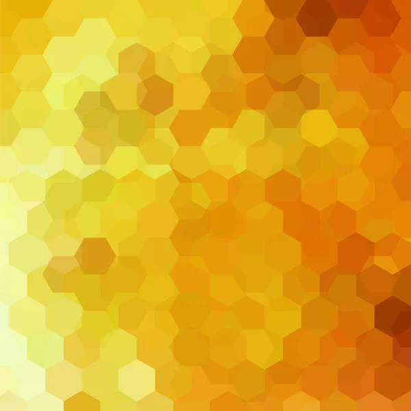 Abstrakt bakgrund bestående av gula, orange hexagoner. Geometriska design för företagspresentationer eller web mall för banner flyer. Vektorillustration — Stock vektor