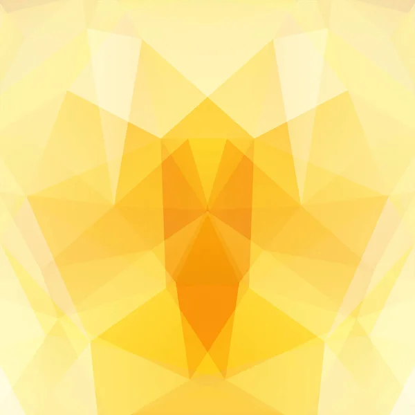 抽象モザイクの背景。三角形の幾何学的背景。デザイン要素。ベクトルイラスト。黄色、オレンジ色. — ストックベクタ