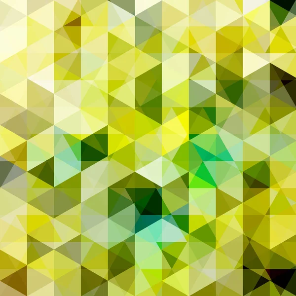 Hintergrund aus gelben, grünen geometrischen Formen. Abstraktes Dreieck geometrischer Hintergrund. Mosaikmuster. Vektor EPS 10. Vektorillustration — Stockvektor