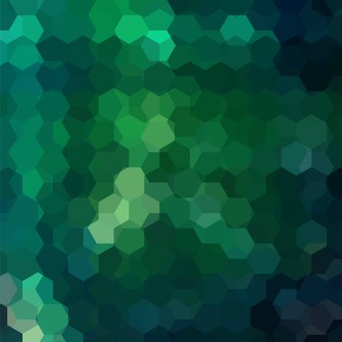 Yeşil altıgenli vektör arkaplanı. Kapak tasarımı, kitap tasarımı, web sitesi arka planında kullanılabilir. Vektör illüstrasyonu