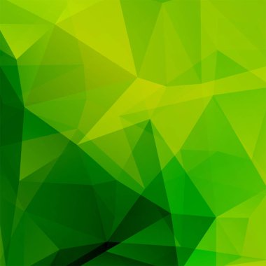 Arka plan yeşil üçgenler yaptı. Geometrik şekiller ile kare kompozisyon. EPS 10