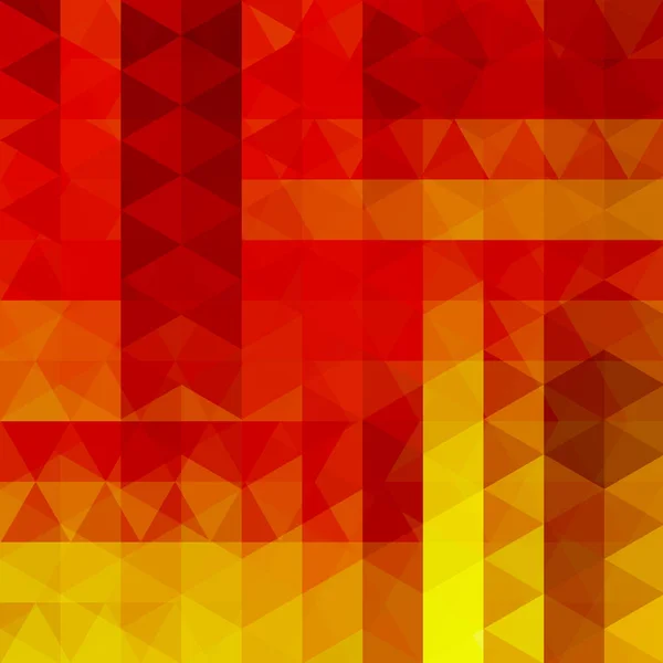 Fondo hecho de triángulos rojos, amarillos y naranjas. Composición cuadrada con formas geométricas. Eps 10 — Archivo Imágenes Vectoriales