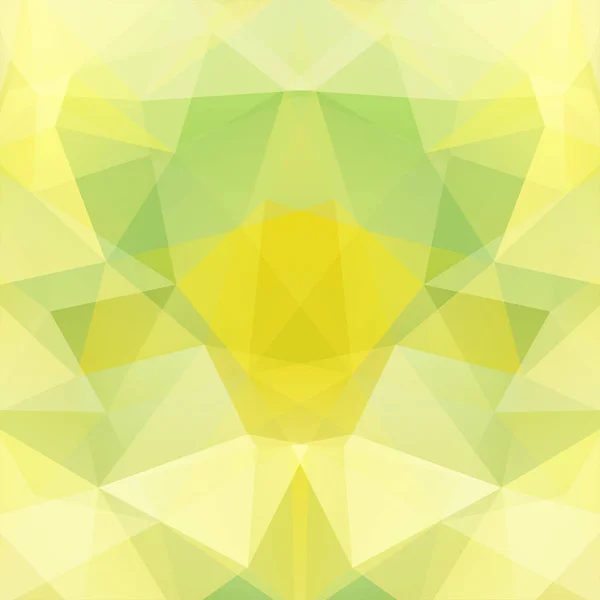 Abstrakt bakgrund bestående av pastellgrön, gula trianglar. Geometrisk design för företagspresentationer eller webb mall banner flyer. Vektorillustration — Stock vektor