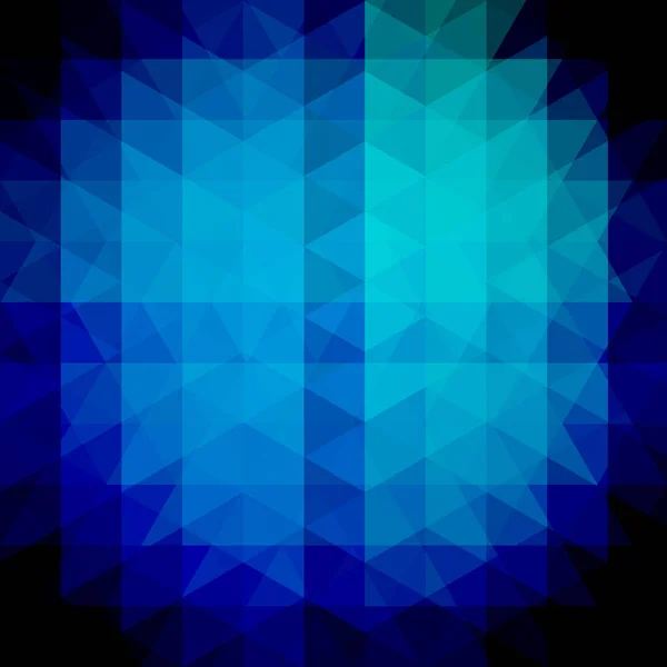 Fondo hecho de triángulos azules oscuros. Composición cuadrada con formas geométricas. Eps 10 — Vector de stock