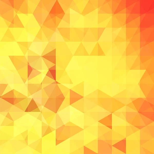 Geometrický vzor, trojúhelníky vektorové pozadí v odstínech žluté, oranžové. Vzor obrázku — Stockový vektor