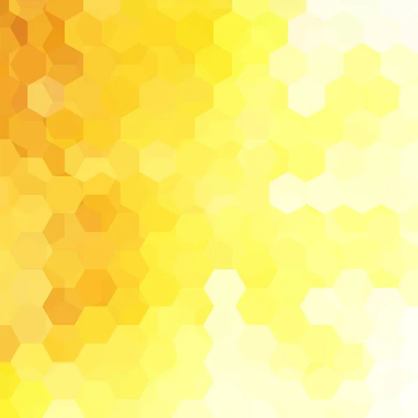 Hintergrund aus gelben Sechsecken. quadratische Komposition mit geometrischen Formen. Folge 10 — Stockvektor