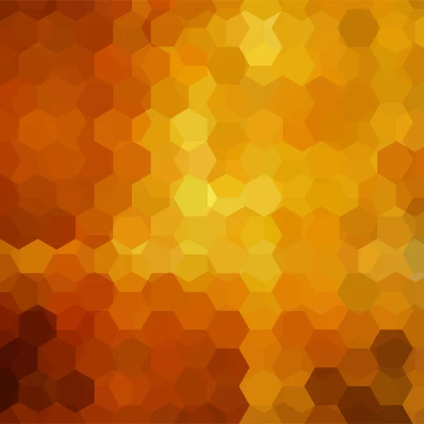 Fond abstrait composé d'hexagones orange et jaunes. Conception géométrique pour les présentations professionnelles ou le flyer de bannière de modèle Web. Illustration vectorielle — Image vectorielle