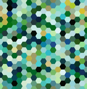 Yeşil, beyaz altıgenler ile vektör arka plan. Kumaş ve kağıt veya dekorasyon üzerine yazdırmak için kullanılan.