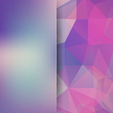 Soyut geometrik stil mor arka plan. Cam ile arka plan bulanıklık. Vektör çizim