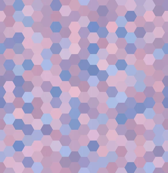 Fundo feito de rosa pastel, hexágonos azuis. Fundo sem emenda. Composição quadrada com formas geométricas — Vetor de Stock