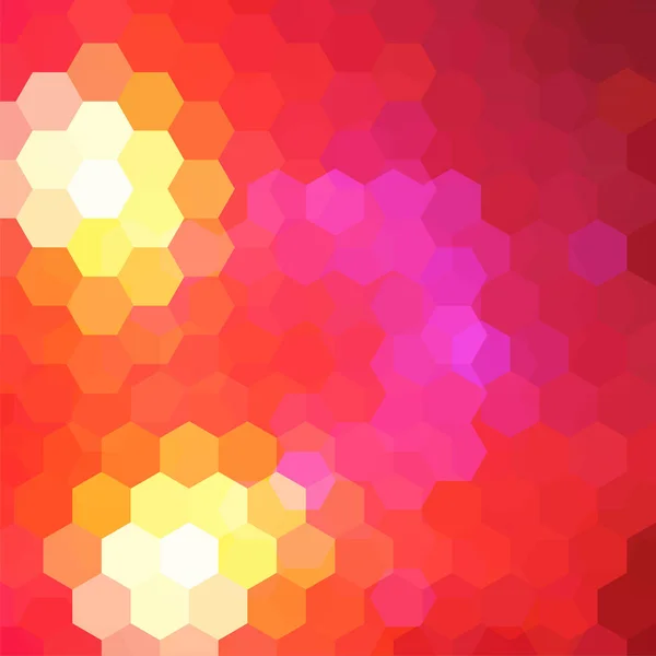 Bakgrund av röda, rosa, gula geometriska former. Färgglad mosaikmönster. Vektor Eps 10. Vektorillustration — Stock vektor