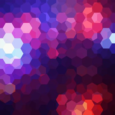 Pembe, mor, mavi geometrik şekiller arka plan. Mozaik desen. Vektör Eps 10. Vektör çizim