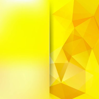 Soyut geometrik tarzı sarı arka plan. Cam ile arka plan bulanıklık. Vektör çizim