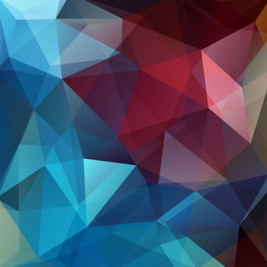 Soyut geometrik tarzı arka plan. Mavi, mor, kahverengi renkler. Vektör çizim