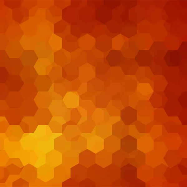 Abstrakter Hintergrund, bestehend aus orangen Sechsecken. geometrisches Design für Unternehmenspräsentationen oder Webvorlagen-Banner-Flyer. Vektorillustration — Stockvektor