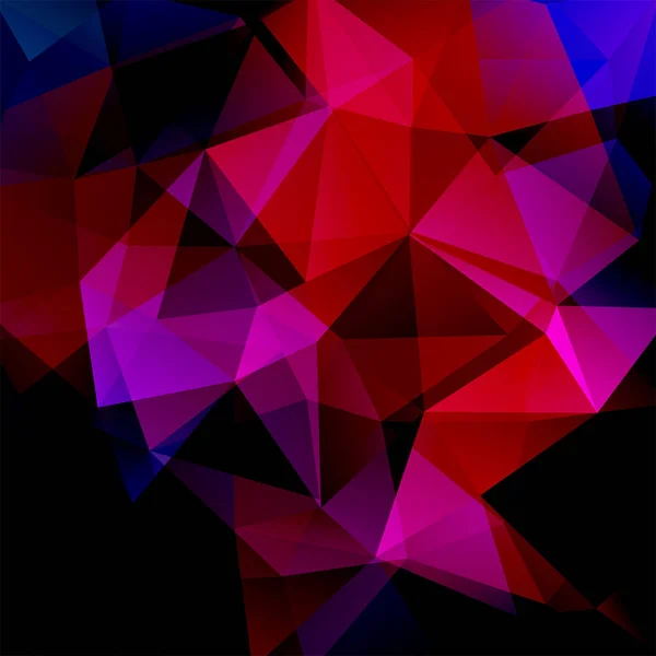 Абстрактный мозаичный фон. Геометрический фон треугольника. Элементы дизайна. Векторная иллюстрация. Красный, черный, фиолетовый цвета . — стоковый вектор
