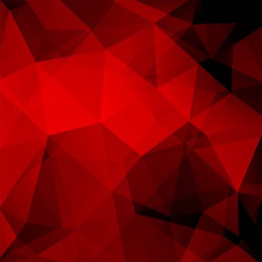 Soyut poligonal vektör arka plan. Kırmızı geometrik vektör çizim. Yaratıcı tasarım şablonu.