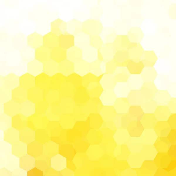 Padrão geométrico, fundo vetorial com hexágonos em tons amarelos e brancos. Padrão de ilustração —  Vetores de Stock