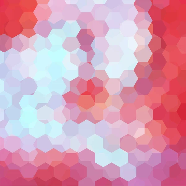 Geometrisches Muster, Vektorhintergrund mit Sechsecken in blauen, rosa und orangen Tönen. Illustrationsmuster — Stockvektor