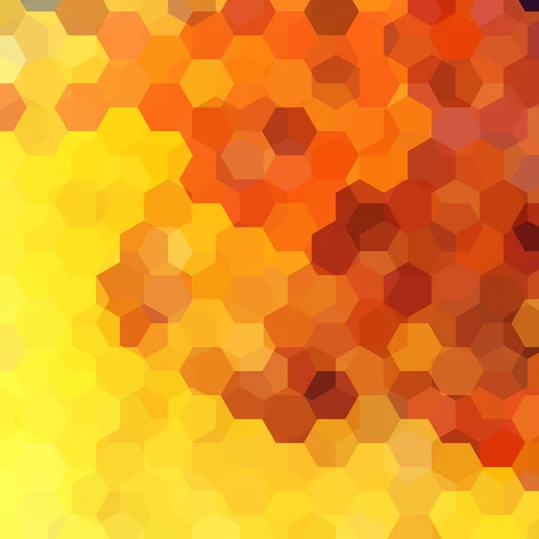 Αφηρημένα φόντο που αποτελείται από κίτρινο, πορτοκαλί εξάγωνα. Γεωμετρικό σχέδιο για επαγγελματικές παρουσιάσεις ή web πρότυπο banner Φέιγ βολάν. Εικονογράφηση διάνυσμα — Διανυσματικό Αρχείο