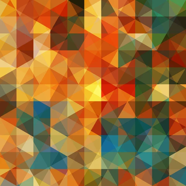 Podłoże wykonane z trójkątów pomarańczowy, niebieski, brązowy. Kwadratowych kompozycji z figur geometrycznych. EPS 10 — Wektor stockowy