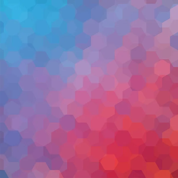 Abstraktní pozadí skládající se z červených, modrých šestiúhelníků. Geometrický design pro obchodní prezentace nebo webové šablony banner leták. Vektorové ilustrace — Stockový vektor