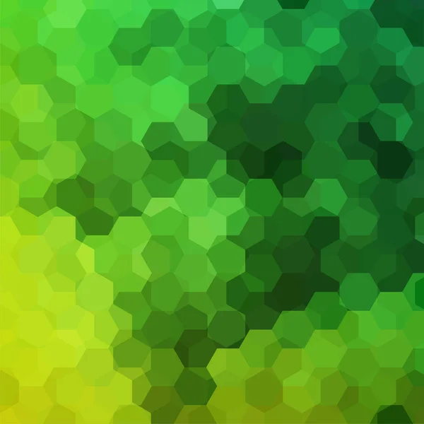 Fondo hecho de hexágonos verdes. Composición cuadrada con formas geométricas. Eps 10 — Vector de stock